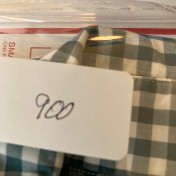 Mens Brooks Brothers Gingham Button Shirt Green White Cotton 16 1/2 Long Sleeve - Picture 11 of 11